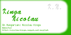 kinga nicolau business card